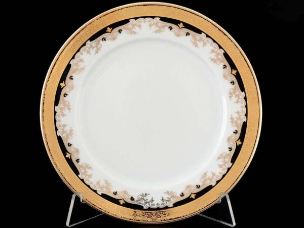Кристина Черная Лилия Набор фарфоровых тарелок Thun 17 см farforhouse