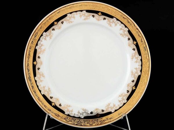 Кристина Черная Лилия Набор фарфоровых тарелок Thun 19 см farforhouse