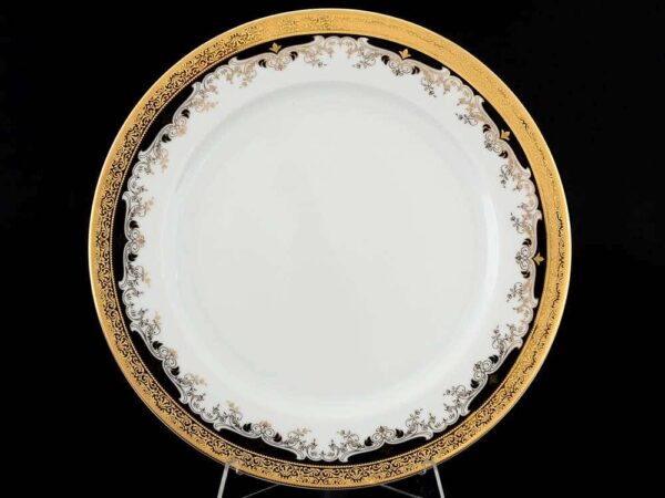 Кристина Черная Лилия Набор фарфоровых тарелок Thun 27 см farforhouse