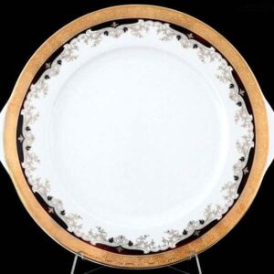 Кристина Черная Лилия Тарелка для торта Thun 27 см farforhouse