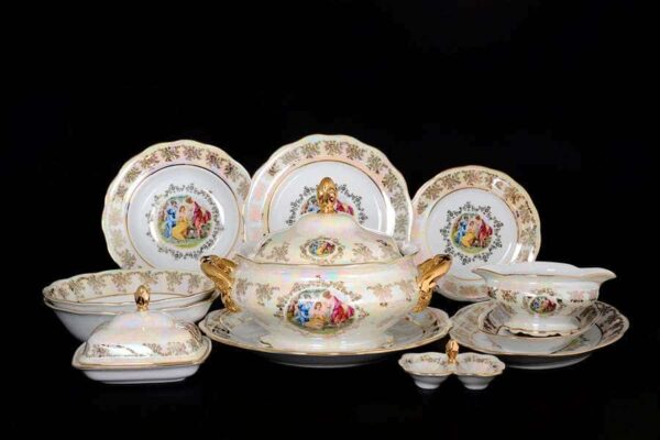 Мадонна Перламутр Столовый сервиз Royal Czech Porcelain на 6 персон 29 предметов farforhouse