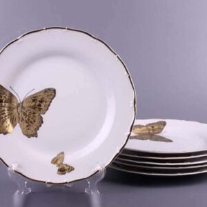 Магнолия Золотые бабочки Набор тарелок MZ 19 см farforhouse