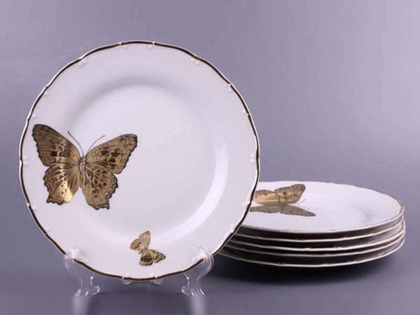 Магнолия Золотые бабочки Набор тарелок MZ 19 см farforhouse