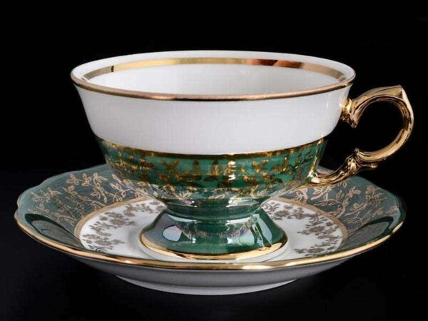 Зеленая Паутинка AL Набор чайных пар Royal Porcelain 220 мл farforhouse