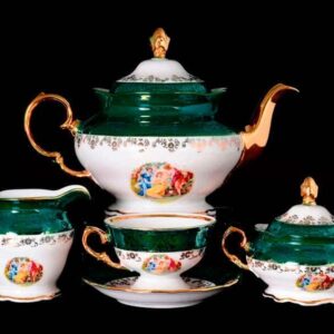 Зеленая Мадонна Чайный сервиз Royal Czech Porcelain на 6 персон 17 предметов farforhouse