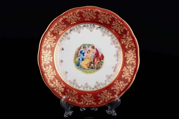 Красная Мадонна Набор тарелок Royal Czech Porcelain 19 см farforhouse