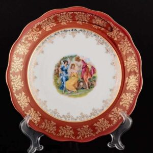 Красная Мадонна Набор глубоких тарелок Royal Czech Porcelain 23 см farforhouse