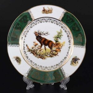 Болеро Охота Зеленая Набор тарелок Royal Porcelain 19 см farforhouse