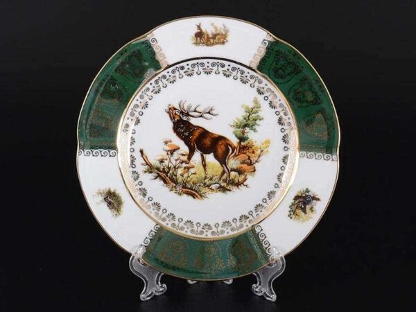Болеро Охота Зеленая Набор тарелок Royal Porcelain 19 см farforhouse