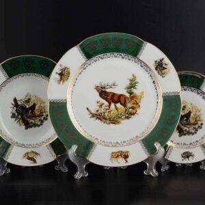 Болеро Охота Зеленая Набор тарелок Royal Porcelain 18 предметов farforhouse