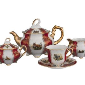 Болеро Охота Красная Чайный сервиз Royal Porcelain на 6 персон 17 предметов farforhouse