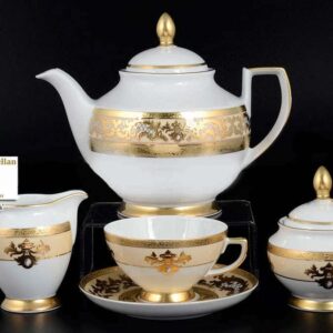 Alena 3D Crem Gold Constanza Чайный сервиз Falkenporzellan на 6 персон 17 предметов farforhouse