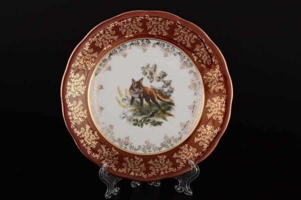 Царская Красная Охота Набор тарелок Royal Czech Porcelain 19 см farforhouse