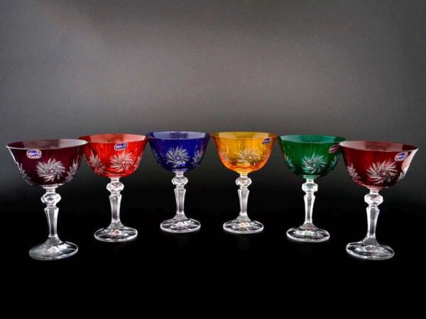 Набор бокалов для мартини 180 мл Цветной хрусталь Bohemia Crystal farforhouse