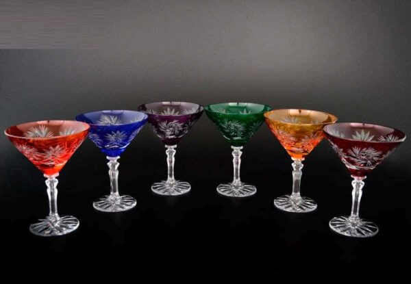 Цветной хрусталь Набор бокалов для мартини 200 мл Bohemia Crystal farforhouse