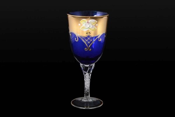 Лепка синяя U-R  Набор бокалов для вина Bohemia 250 мл farforhouse
