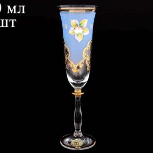 Лепка Анжела U-R фон синий Набор фужеров для шампанского 190 мл farforhouse