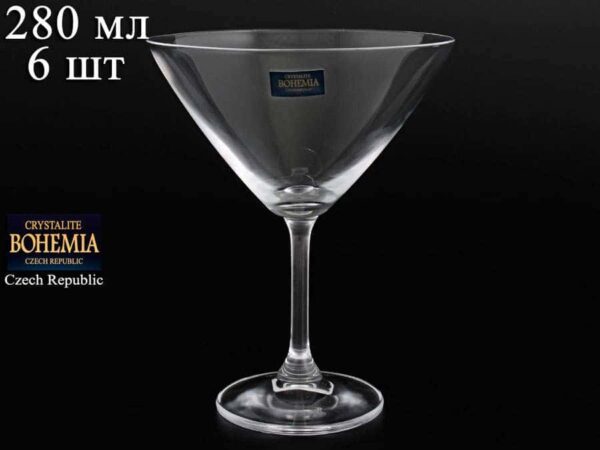 KLARA Набор креманок для мартини Crystalite Bohemia 280 мл 19096 farforhouse
