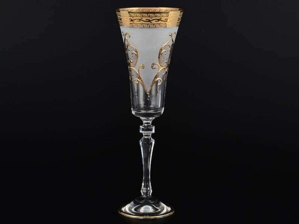 Версаче с/ф золото Набор фужеров для шампанского Bohemia farforhouse