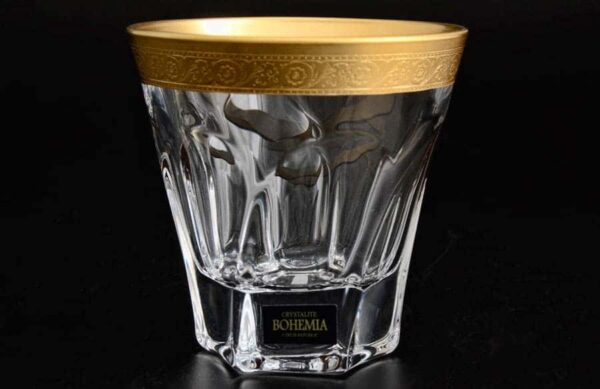 APOLLO золото Набор стаканов для виски Crystalite Bohemia 230 мл farforhouse