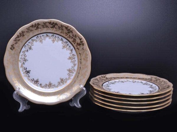 Лист бежевый Набор тарелок Bavarian Porcelain 17 см farforhouse