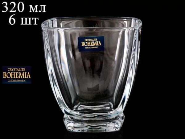 AREZZO Набор стаканов для виски Crystalite Bohemia 320 мл 34350 farforhouse