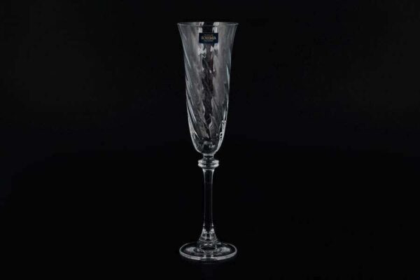 ALEXANDRA Набор витых фужеров для шампанского Crystalite 190 мл farforhouse