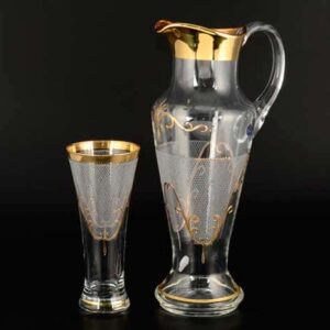 Karo золото Набор Bohemia Crystal 7 предметов графин и стаканы иксовка farforhouse