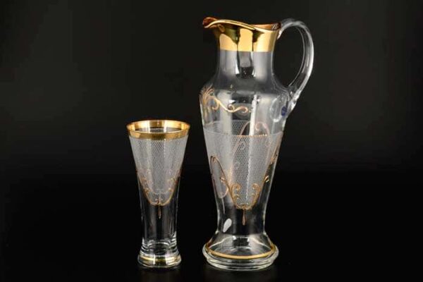 Karo золото Набор Bohemia Crystal 7 предметов графин и стаканы иксовка farforhouse