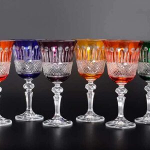 Цветной хрусталь R-G Набор бокалов для вина 220 мл  Bohemia Crystal farforhouse