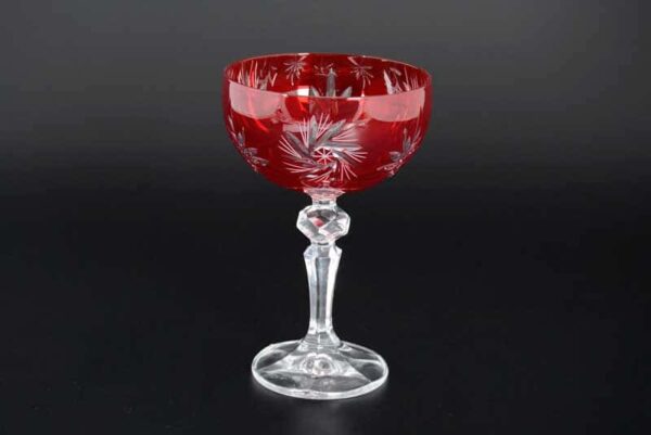 R-G Цветной хрусталь Набор бокалов для мартини Bohemia Crystal  200 мл Красная farforhouse