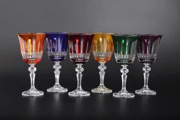 Цветной хрусталь R-G Набор бокалов для вина Bohemia Crystal 220 мл (6 шт) farforhouse