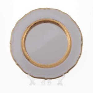 Лента золотая матовая 1 Набор тарелок Bavarian 19 см. 6 шт. farforhouse