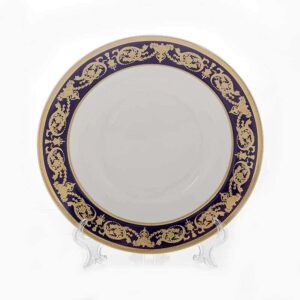 Александрия Кобальт/зол. Набор тарелок Bavarian Porcelain 23 см. 6 шт. глубокие farforhouse