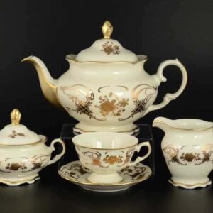 Чайный сервиз Royal Porcelain на 6 персон 17 предметов слоновая кость farforhouse