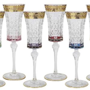 Цветная Флоренция Набор из 6 бокалов для шампанского Same Decorazione Италия farforhouse