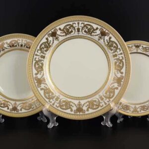 Constanza Cream Imperial Gold Набор тарелок Falken 18 предметов farforhouse