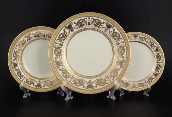 Constanza Cream Imperial Gold Набор тарелок Falken 18 предметов farforhouse