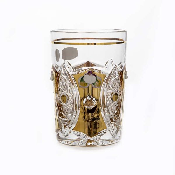 Хрусталь с золотом Набор стаканов для воды Glasspo 280 мл. 6 шт. farforhouse