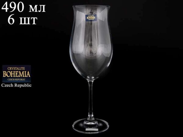 ELLEN Набор бокалов для вина Crystalite Bohemia 490 мл (6 шт) 19706 farforhouse