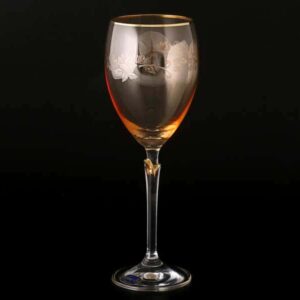 Lilly 20754 Набор бокалов для вина 250 мл желтые (6 шт) Кристалекс farforhouse