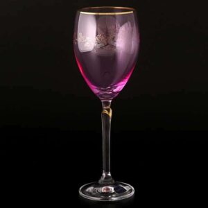 Lilly 20754 Набор бокалов для вина 250 мл розовые (6 шт)  Кристалекс farforhouse