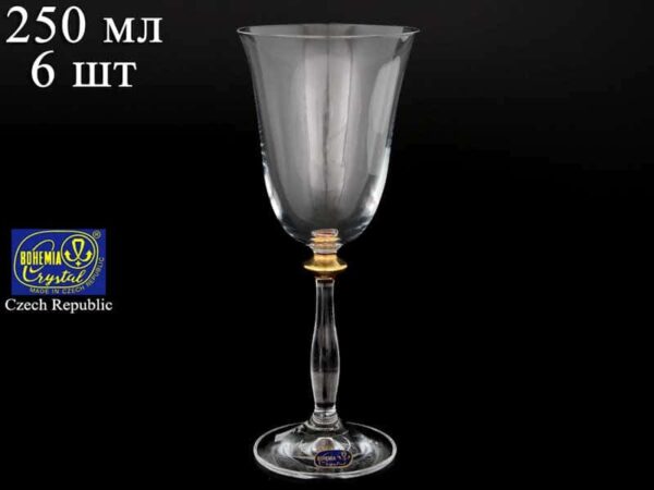 Angela 20754 Набор бокалов для вина Bohemia Crystal 250 мл (6 шт) farforhouse