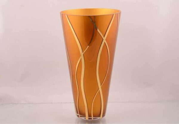 Оранжевая NB-Arte Ваза для цветов Crystal Art 27 см farforhouse