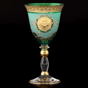 Версаче Богемия B-G Грация Набор бокалов для вина зеленый (6 шт) farforhouse