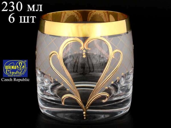 Клаудия Эксклюзив Каро Набор стаканов для виски 230  мл Bohemia Crystal (6 шт) farforhouse