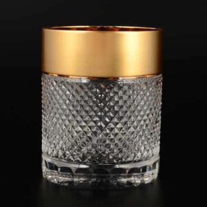 Фелиция Набор стаканов для виски 300 мл Sonne Crystal Золото (6 шт) farforhouse