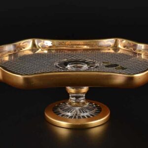 Фелиция Рулетница 27 см Sonne Crystal Золото на ножке farforhouse