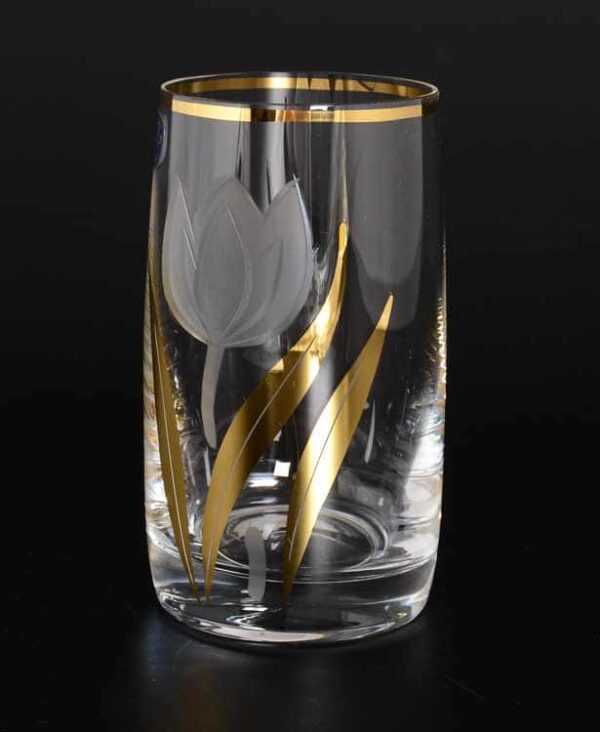 Идеал Матовый тюльпан Стаканы для воды Bohemia Crystal 250 мл 6 шт farforhouse
