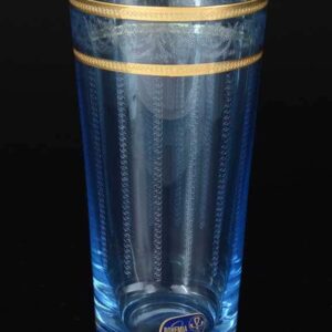 Виктория синяя Набор стаканов для воды Bohemia Crystal 400 мл (6 шт) farforhouse